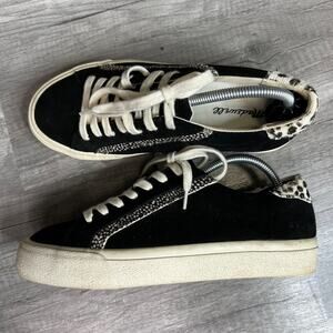 𝅺madewell Sidewalk Low-Top Sneakers in Suede and Spot Calf Size 6 1/2